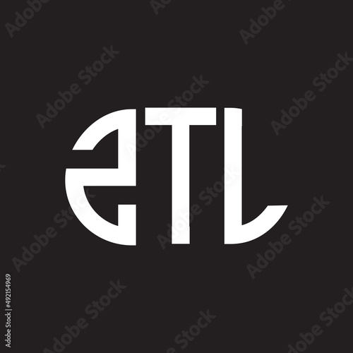 ZTL letter logo design. ZTL monogram initials letter logo concept. ZTL letter design in black background.