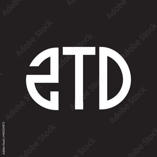 ZTO letter logo design. ZTO monogram initials letter logo concept. ZTO letter design in black background.