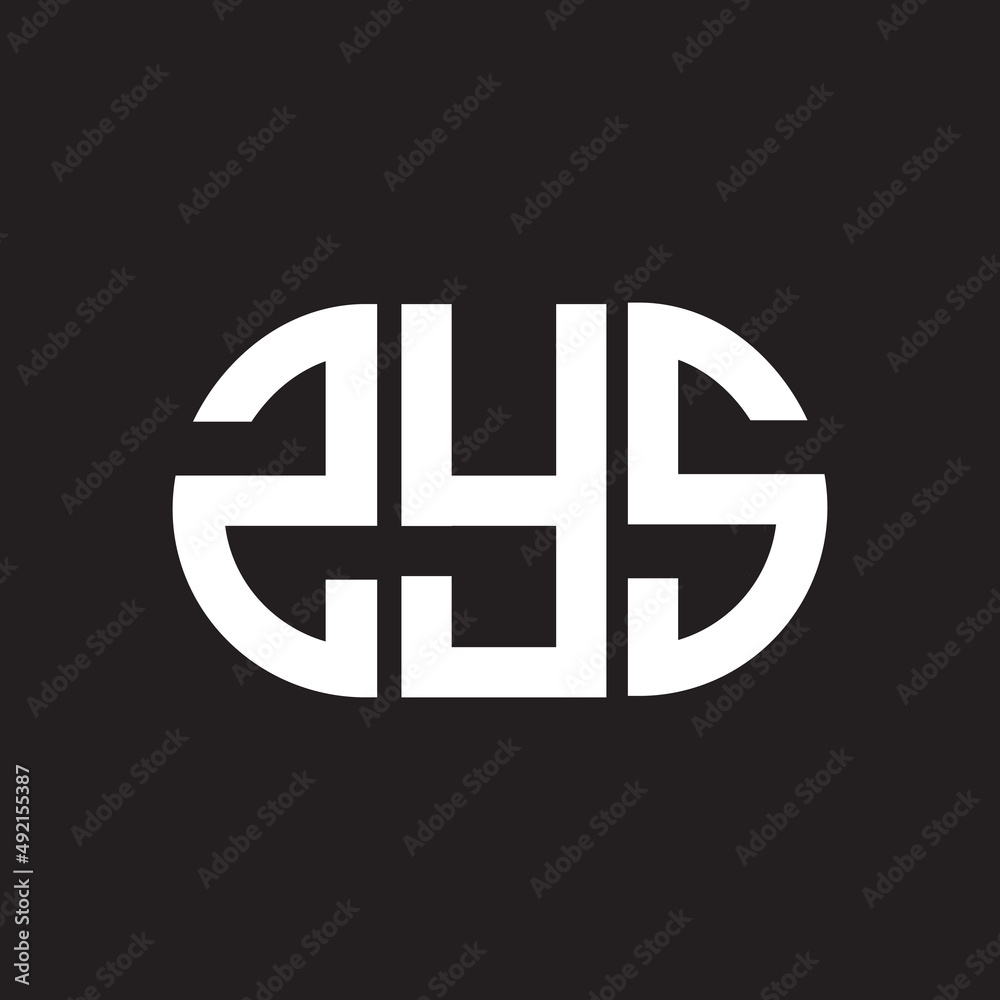 ZYS letter logo design. ZYS monogram initials letter logo concept. ZYS letter design in black background. ZYS letter logo design. ZYS monogram initials letter logo concept. ZYS letter design in black background.