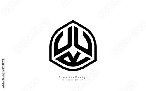 UUR letter logo design template vector photo