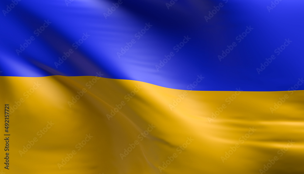 Waving flag of Ukraine using as background, 3d rendering Waving flag of Ukraine using as background, 3d rendering