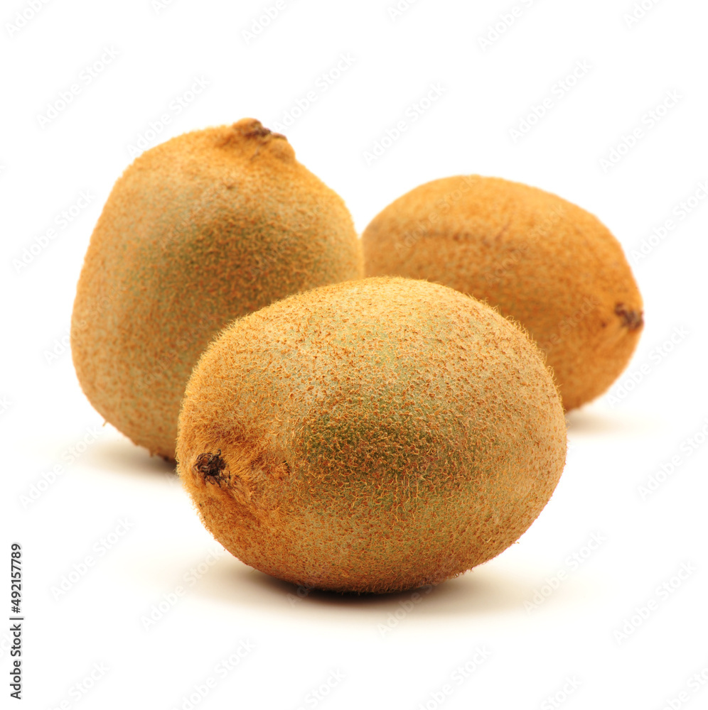 kiwi fruit on white background 