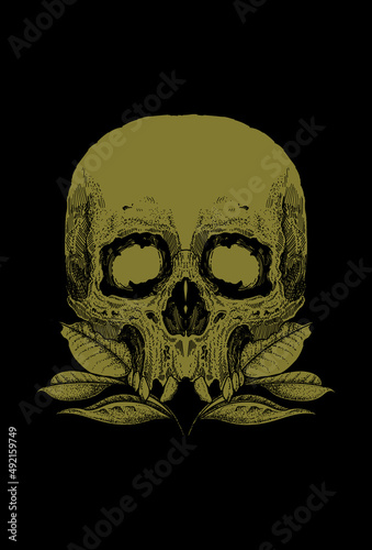 Dark art Skull Demon Head human Art work Illustration
