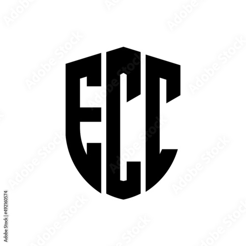 ECC letter logo design. ECC modern letter logo with black background. ECC creative  letter logo. simple and modern letter logo. vector logo modern alphabet font overlap style. Initial letters ECC  photo