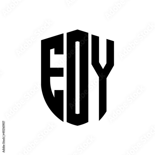 EDY letter logo design. EDY modern letter logo with black background. EDY creative  letter logo. simple and modern letter logo. vector logo modern alphabet font overlap style. Initial letters EDY  photo