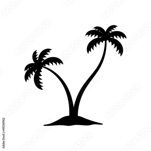 Palm tree icon design template vector isolated illustration