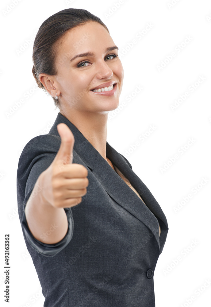I approve. A businesswoman showing a thumbs-up to the camera. I approve. A businesswoman showing a thumbs-up to the camera.