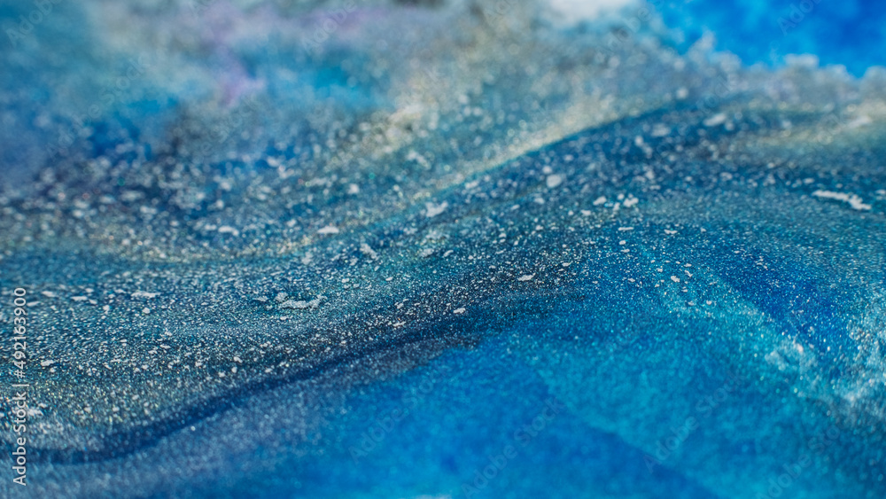 Ink background. Abstract colorful design. Creative paint mixture. White blue colors blend Ink background. Abstract colorful design. Creative paint mixture. White blue colors blend