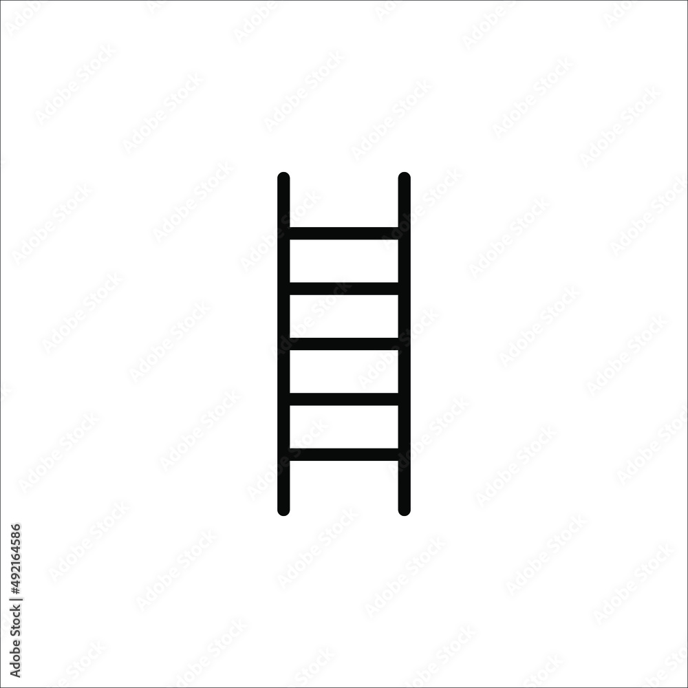 Ladder vector icon.Black vector icon isolated on white background Ladder vector icon.Black vector icon isolated on white background