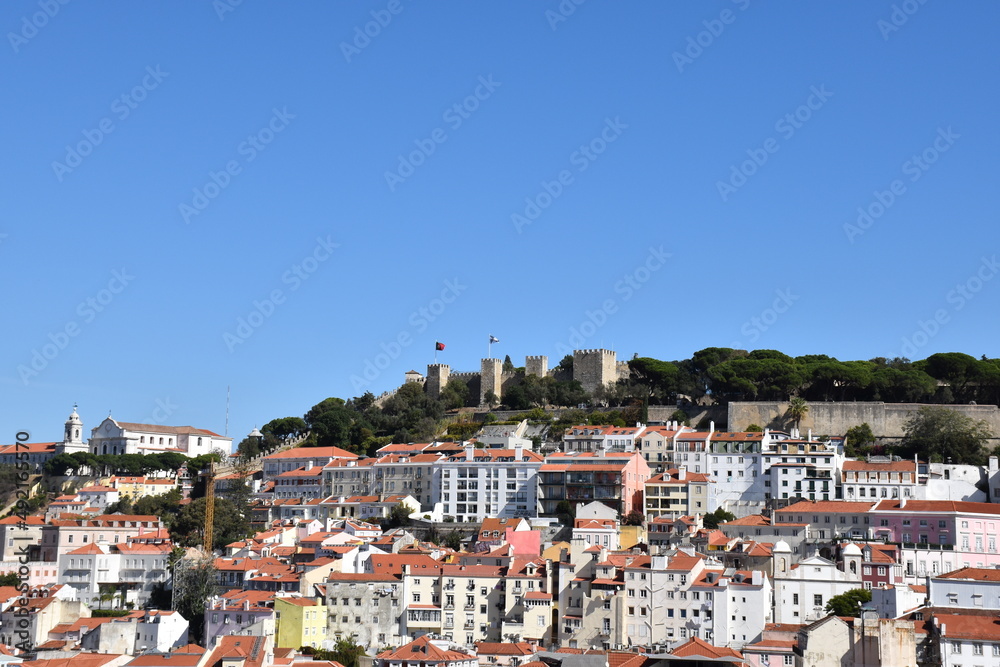 Aerial view of Lisbon castle