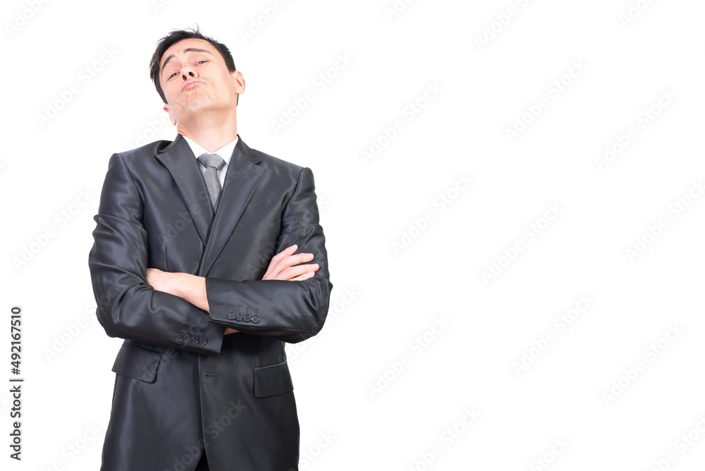 Self assured businessman with folded arms looking at camera Self assured businessman with folded arms looking at camera