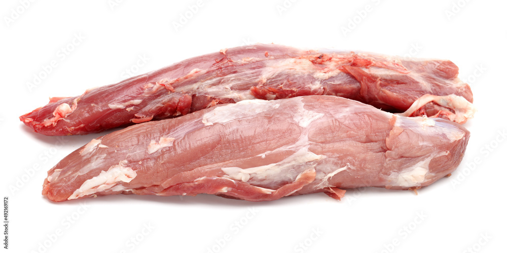 fresh raw meat on white background fresh raw meat on white background