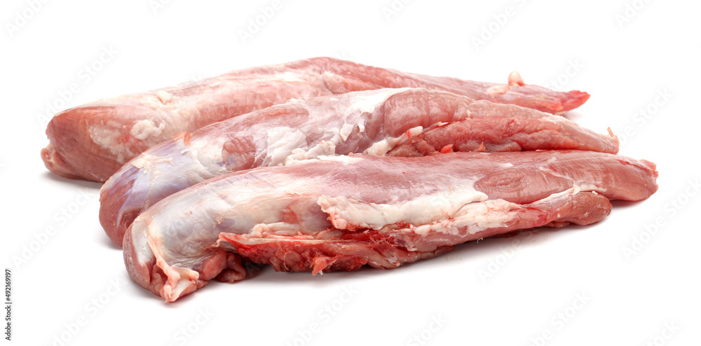 fresh raw meat on white background