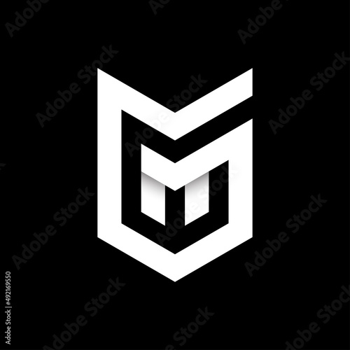 Awesome letter GM monogram logo