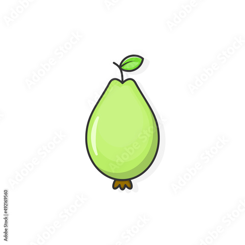 Cartoon icon of guava illustrationj photo