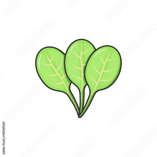Cartoon icon of spinach illustration © Ok-Oki