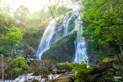 Khlong Lan Waterfall, Beautiful waterfalls in klong Lan national park of Thailand. Khlong Lan Waterfall, KamphaengPhet Province Of Thailand,Asia, Thailand, Beauty, Beauty In Nature, Bush