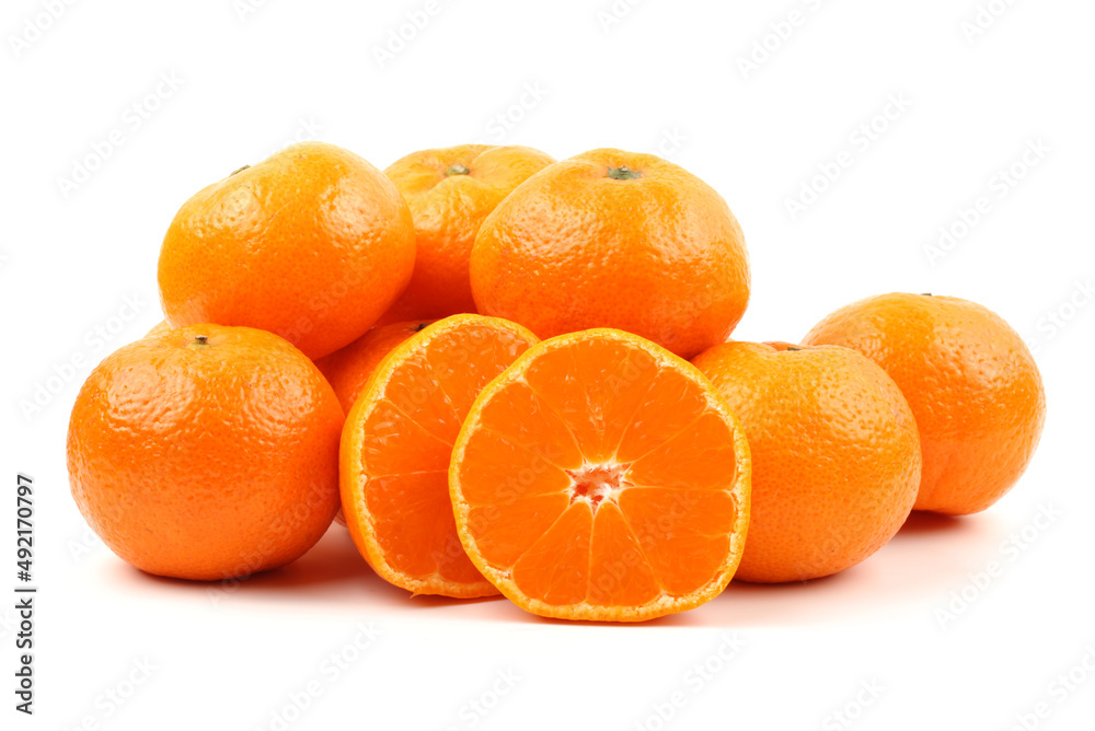 Orange mandarin or tangerine fruit isolated on white background Orange mandarin or tangerine fruit isolated on white background