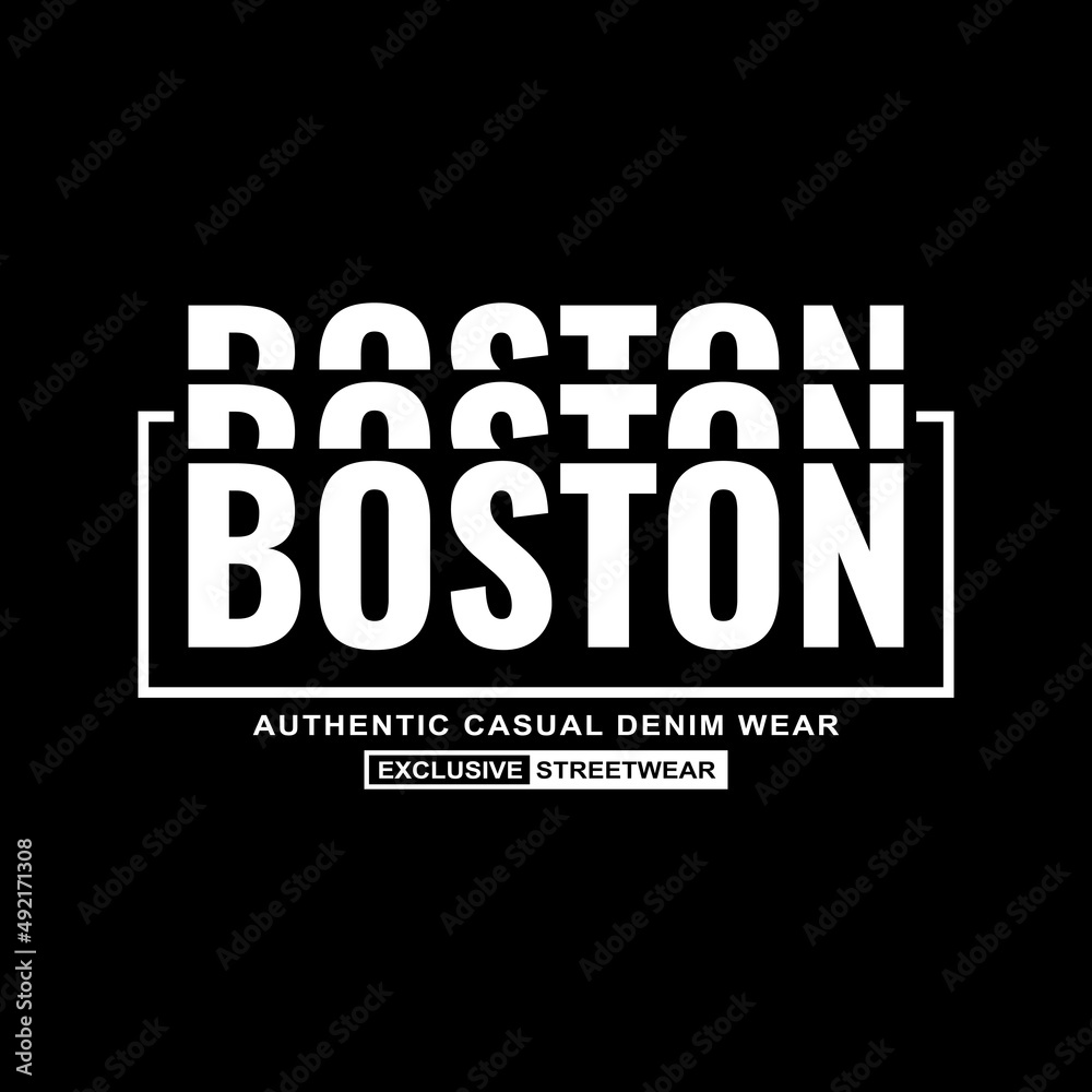 Fototapeta premium boston denim streetwear t-shirt and apparel