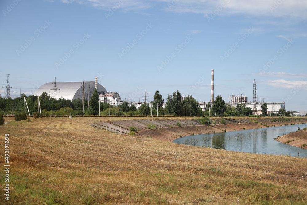 Chernobyl Nuclear Power Plant in Chernobyl Exclusion Zone, Ukraine