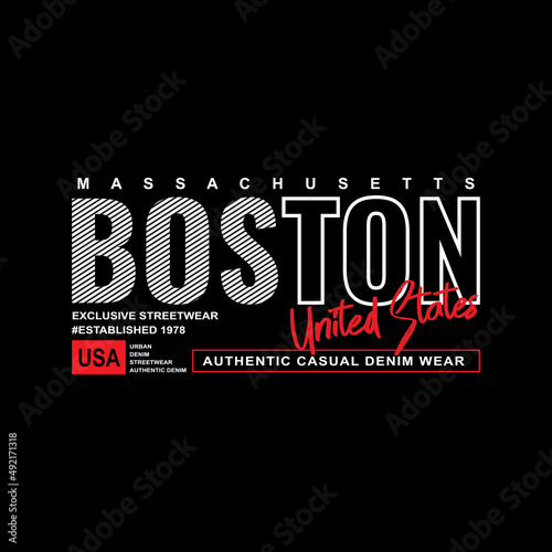 boston denim streetwear t-shirt and apparel