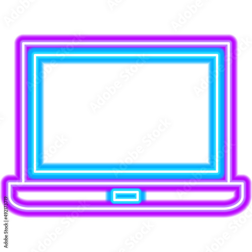 Laptop Neon Icon