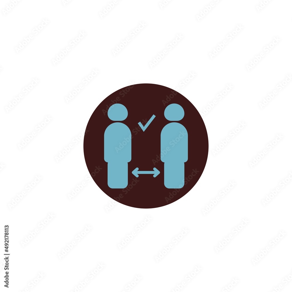 social distance icon vector design templates social distance icon vector design templates