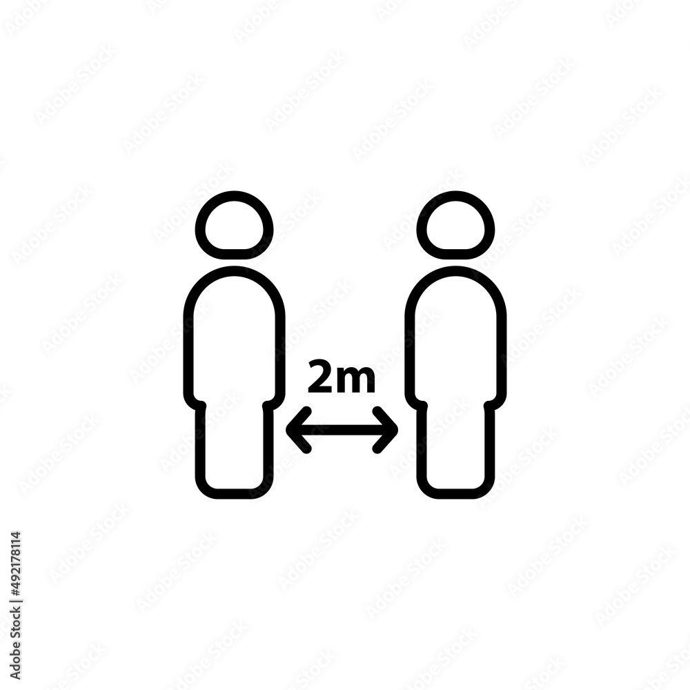 social distance icon vector design templates social distance icon vector design templates