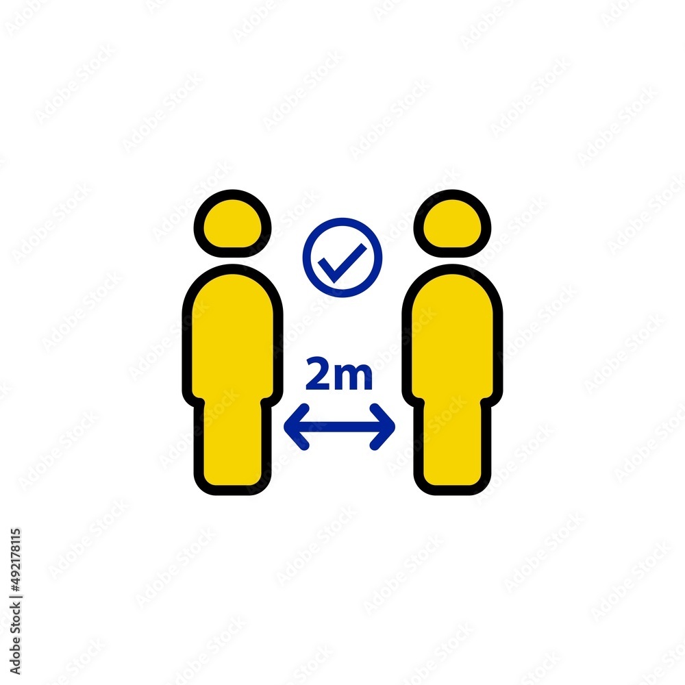 social distance icon vector design templates social distance icon vector design templates