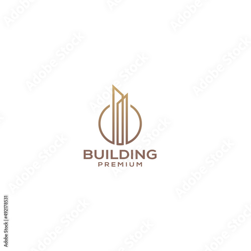 Real estate logo vector icon illustration design Premium Vector