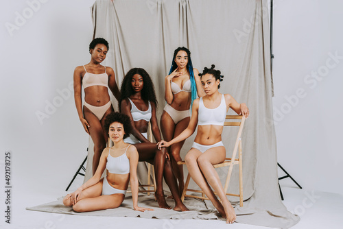 Beautiful black women posing in studio © oneinchpunch