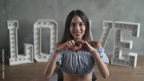 Beautiful girl prepares for a party at home