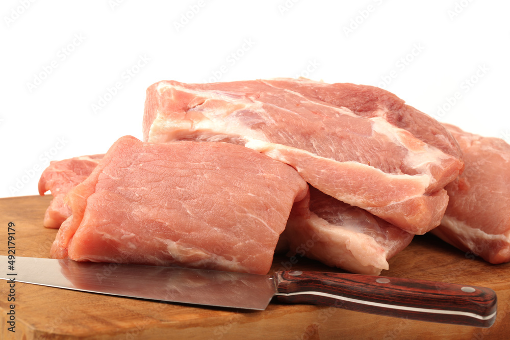 Pork Tenderloin on the white background
