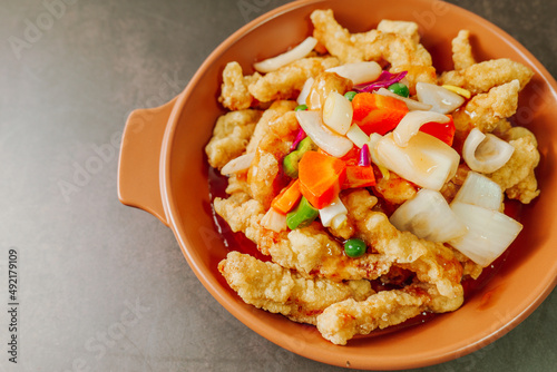 Tangsuyuk, Korean style Sweet and sour pork photo