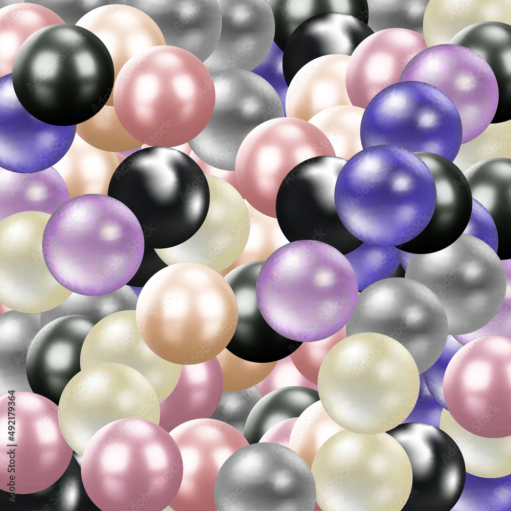 Colorful balls background. Vector background made with gradient meshes. Background design for banner, poster, flyer, card, postcard, cover, brochure. eps 10