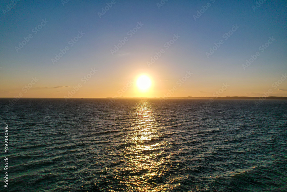 sunset over the sea sunset over the sea