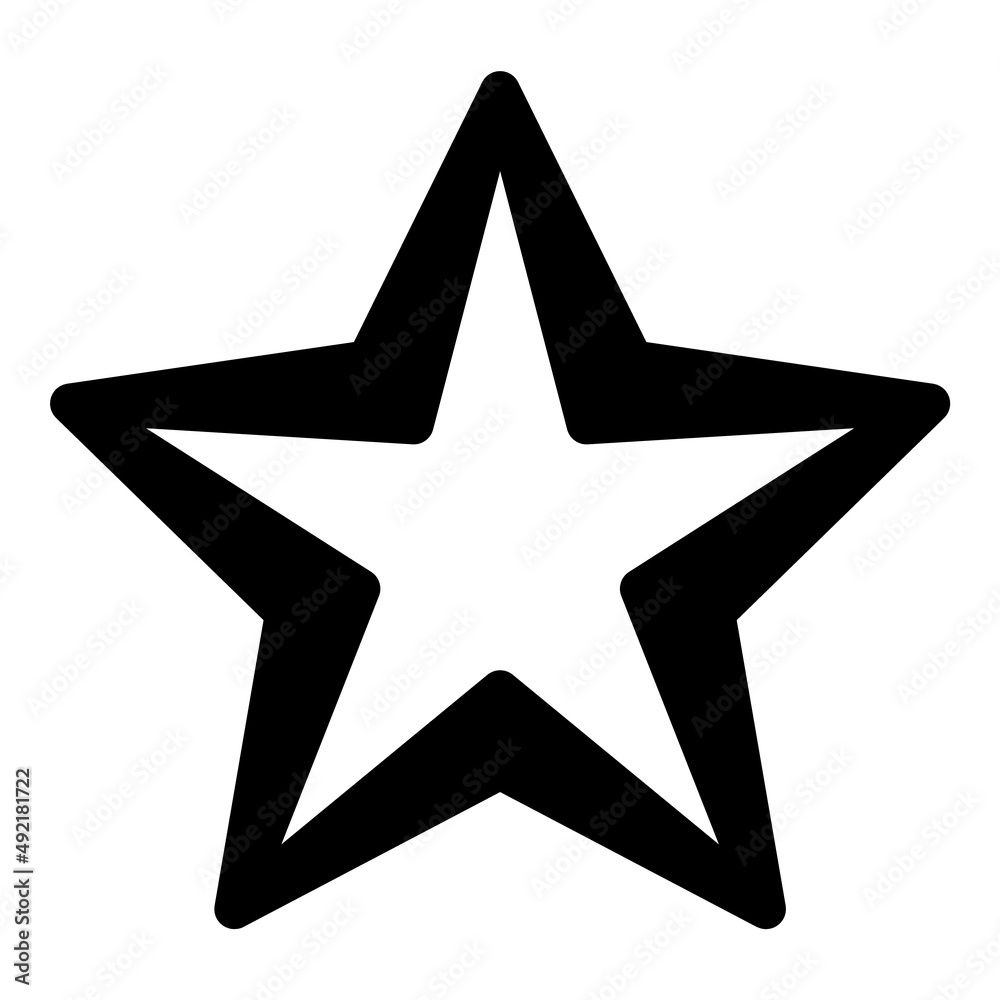 Obraz premium Star Abstract Flat Icon Isolated On White Background