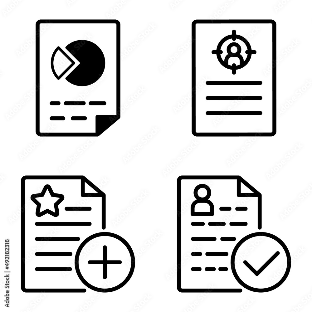Docs1-2 Flat Icon Set Isolated On White Background Docs1-2 Flat Icon Set Isolated On White Background