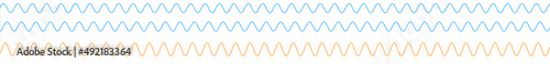 Waveforms illustration, optics, physics and quantum mechanics