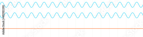 Waveforms illustration, optics, physics and quantum mechanics