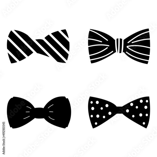 Fotografie, Tablou Bow Tie clipart hand drawn, vector and illustration