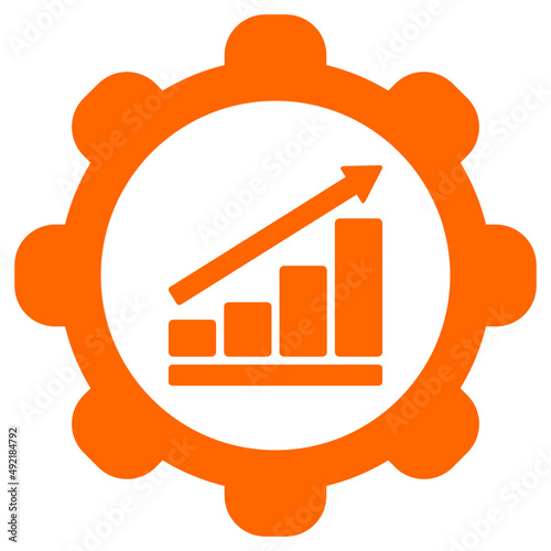 Diagramm und Zahnrad