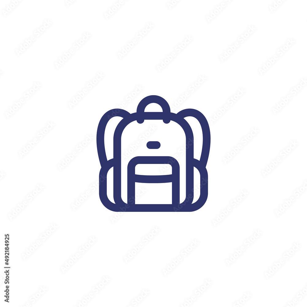 backpack line icon on white backpack line icon on white