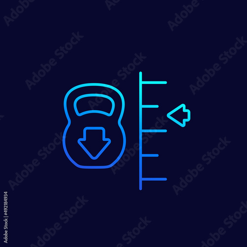 pressure level vector linear icon
