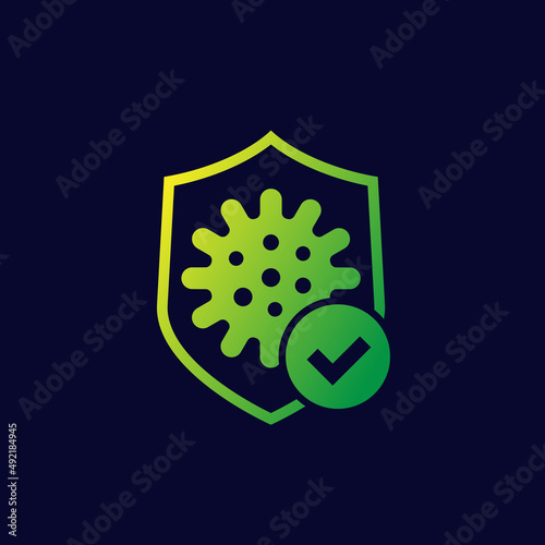 antibacterial protection or antiseptic icon