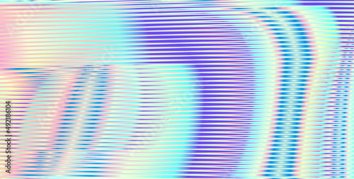 Geometric abstract gradient pattern of multi color stripes, transitions and shapes. Psychedelic background for wall art, wallpaper, wall panel, textile, poster, interior decor. 