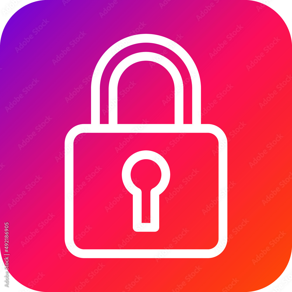 Padlock Vector Icon Design Illustration Padlock Vector Icon Design Illustration