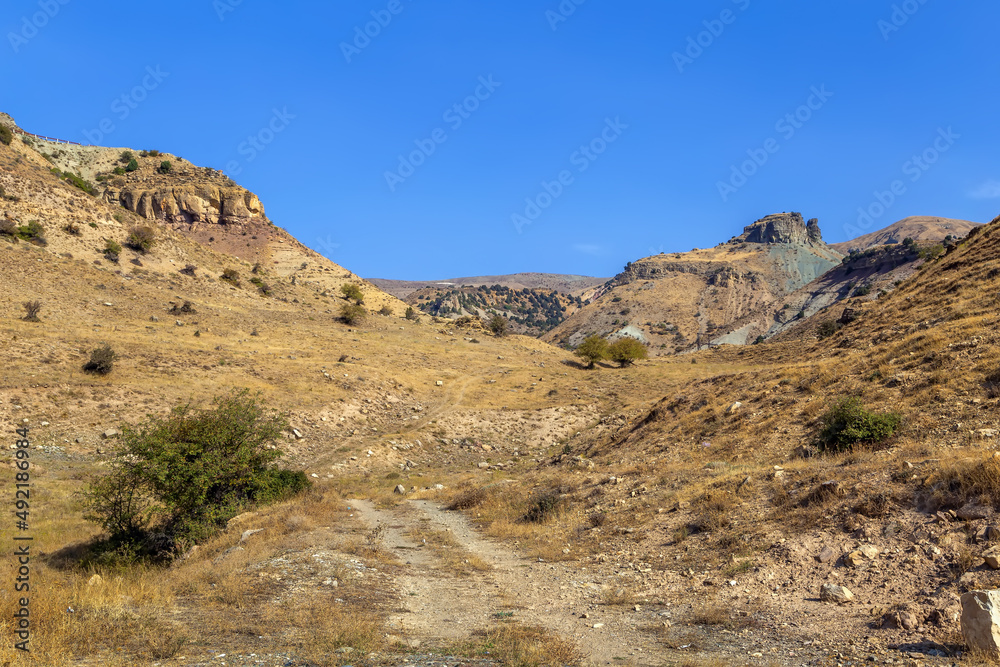 Landscape with mountains in Armenia