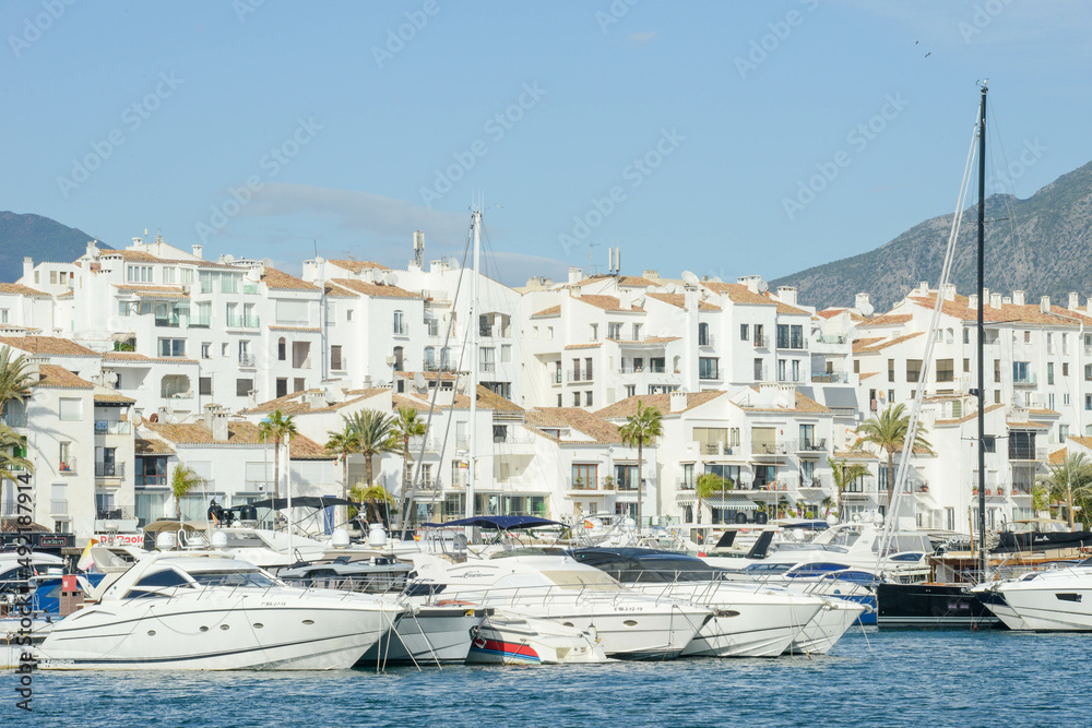 View of the harbour at Puerto Banus on Spain