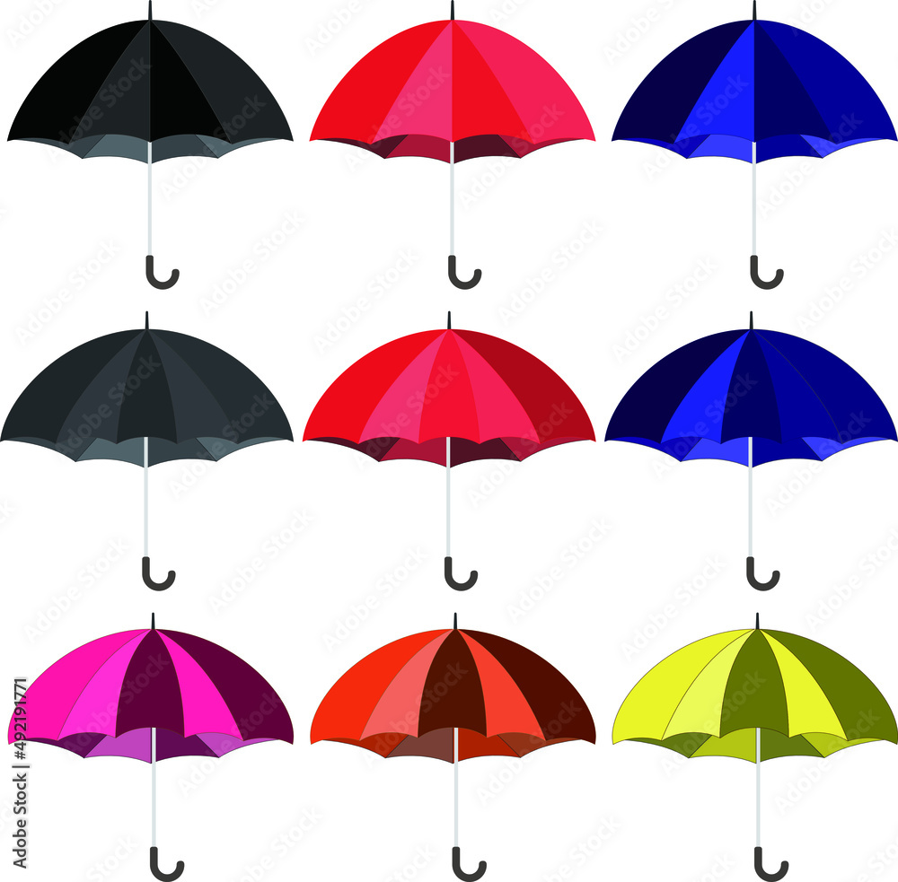 陰影のある傘のイラスト